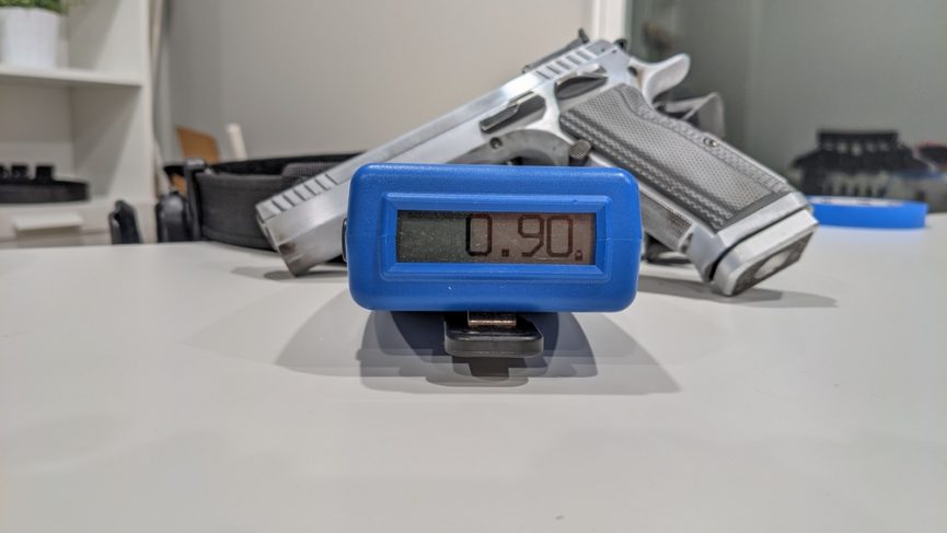 Timer showing a value of .90